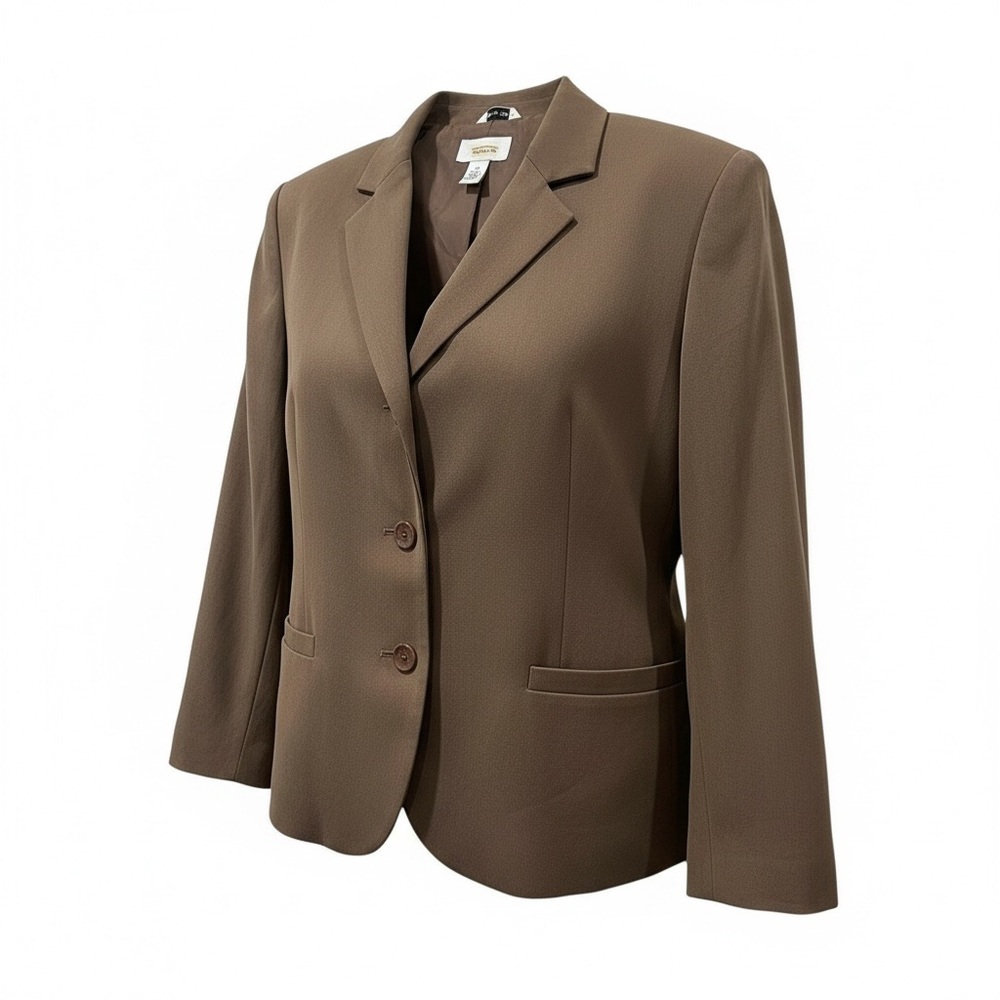 Talbots Women’s Size 10 Brown Button-Front Blazer.
